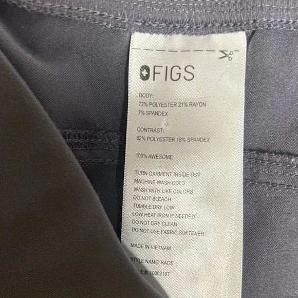 Figs Women's Gray Pants with Red Accents SZ L - Picture 11 of 13